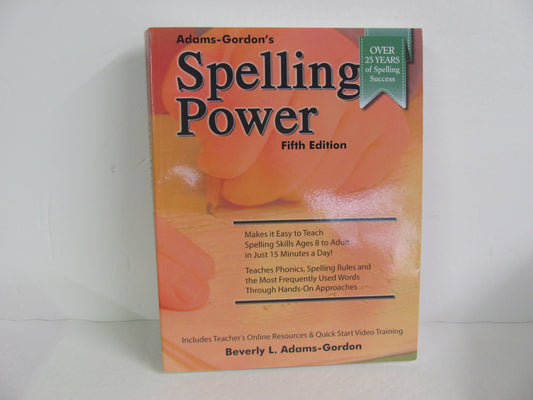 Spelling Power Castlemoyle Pre-Owned Adams-Gordon's Spelling/Vocabulary Books