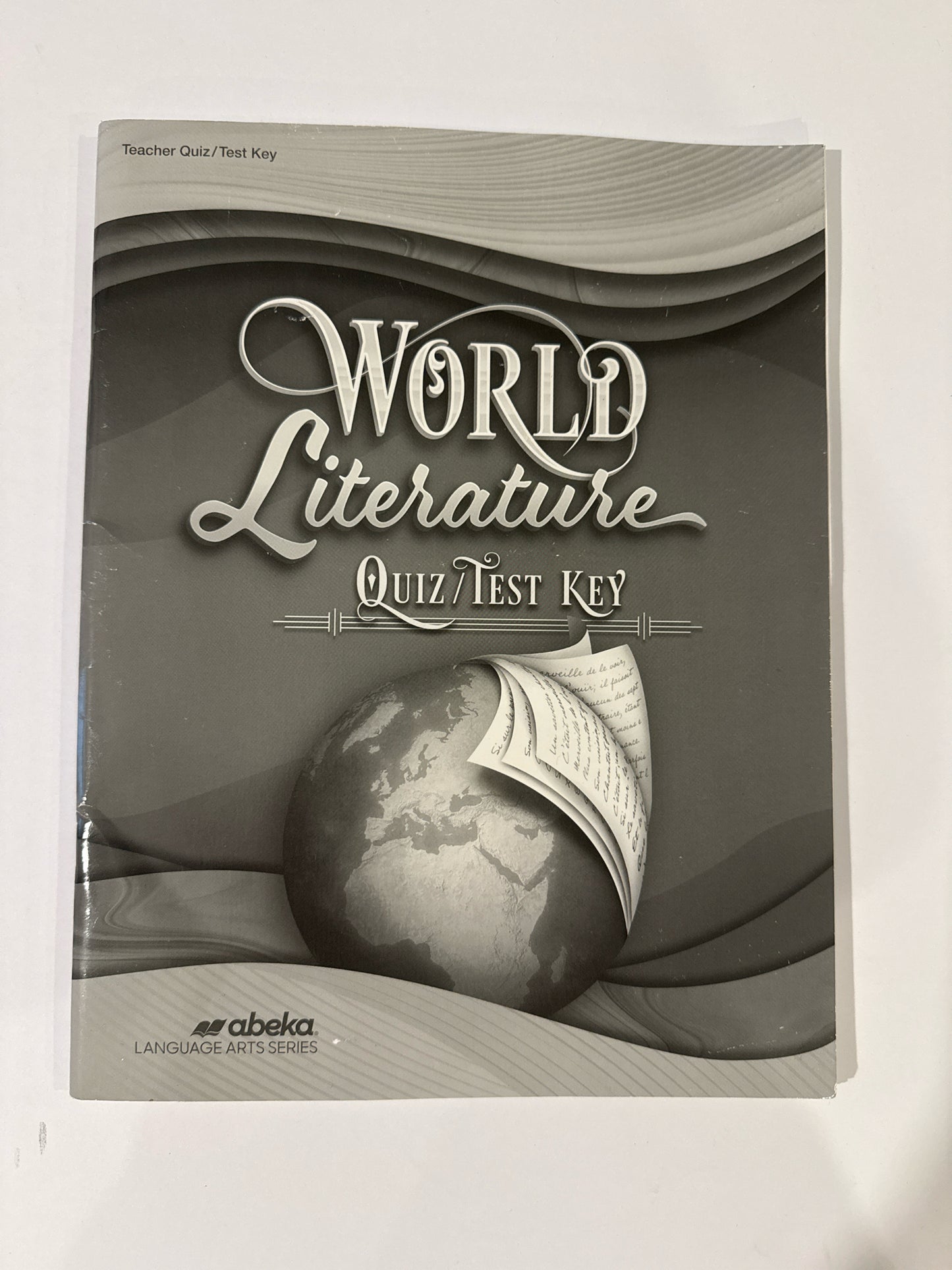 World Literature Abeka Quiz/Test Key Pre-Owned 10th Grade Language Textbooks