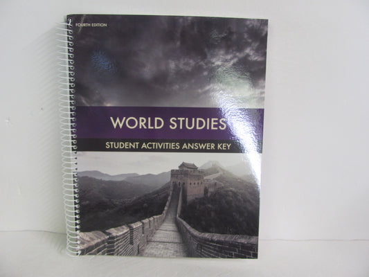 World Studies BJU Press Activity Key Pre-Owned 7th Grade History Textbooks