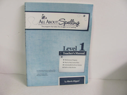 All About Spelling Level 1 All About Learning Rippel Spelling/Vocabulary Books