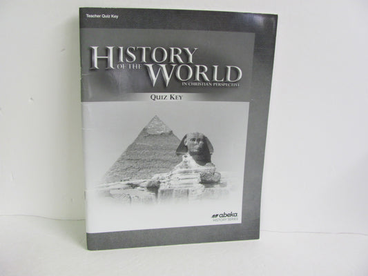 History of the World Abeka Quiz Key Pre-Owned 7th Grade History Textbooks