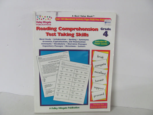 Reading Comprehension Kelley Wingate Workbook  Pre-Owned 4th Grade Testing Books