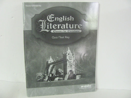 English Literature Abeka Quiz/Test Key  Used 12th Grade Reading Textbooks