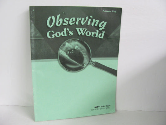 Observing God's World Abeka Answer Key  Pre-Owned 6th Grade Science Textbooks