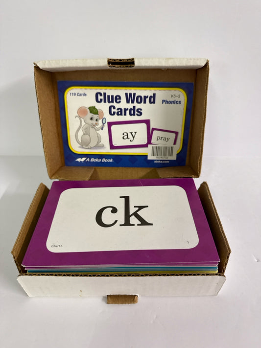 Clue Word Cards Abeka Cards Pre-Owned Elementary Language Textbooks
