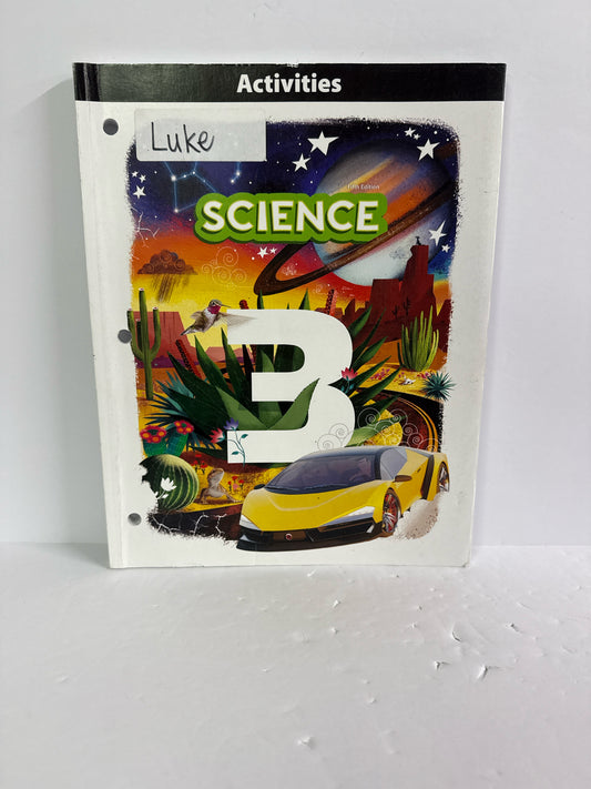 Science 3 BJU Press Activity Book  Pre-Owned 3rd Grade Science Textbooks