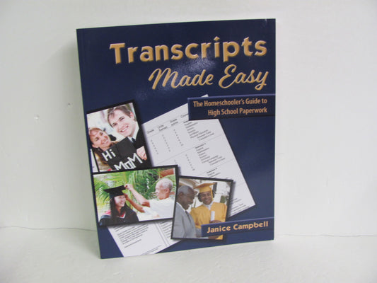 Transcripts Made Easy Everyday Education Pre-Owned Campbell Educator Resources