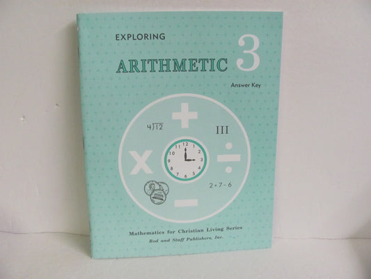 Arithmetic 3 Rod & Staff Answer Key  Pre-Owned 3rd Grade Mathematics Textbooks