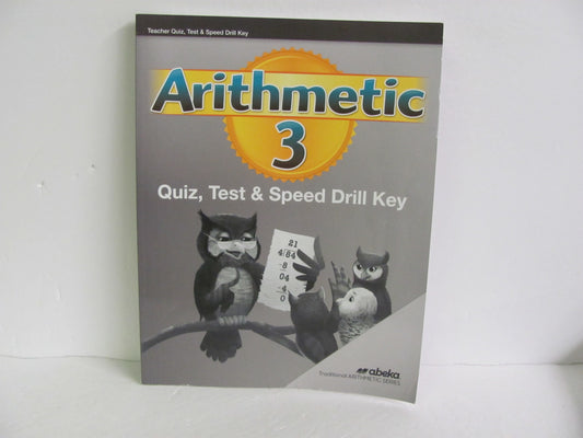 Arithmetic 3 Abeka Quiz/Test Key  Pre-Owned 3rd Grade Mathematics Textbooks