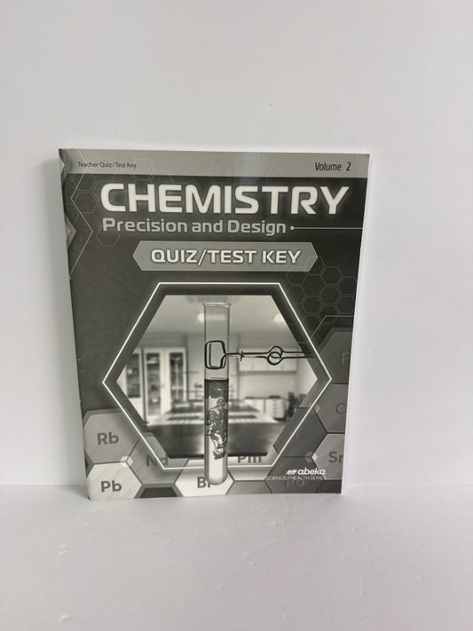 Chemistry Vol 2 Abeka Quiz/Test Key  Pre-Owned 11th Grade Science Textbooks
