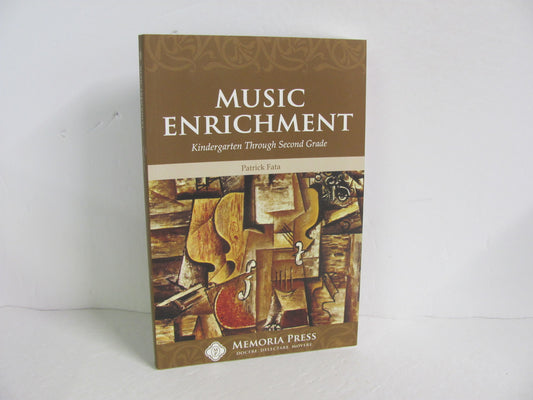Music Enrichment Memoria Press Student Book Pre-Owned Fata Music Education Books