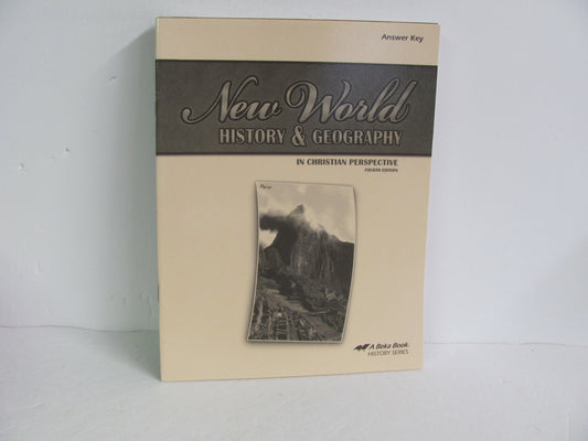 New World History Abeka Answer Key  Pre-Owned 6th Grade History Textbooks