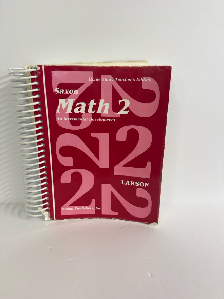 Math 2 Saxon Home Study Teacher's Edition Pre-Ow Larson Mathematics Textbooks