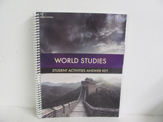 World Studies BJU Press Activity Key Pre-Owned 7th Grade History Textbooks