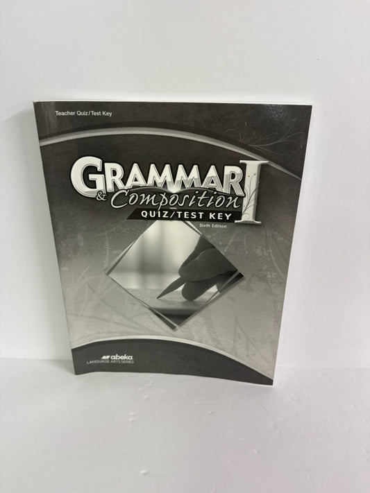 Grammar & Composition I Abeka Quiz/Test Key  Pre-Owned Language Textbooks