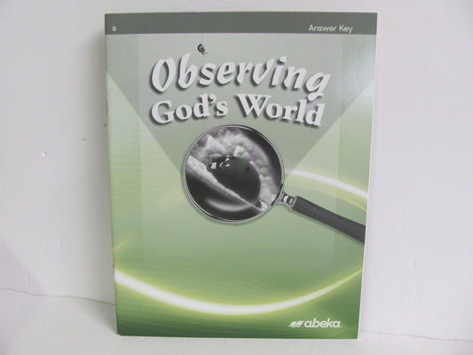 Observing God's World Abeka Answer Key  Pre-Owned 6th Grade Science Textbooks