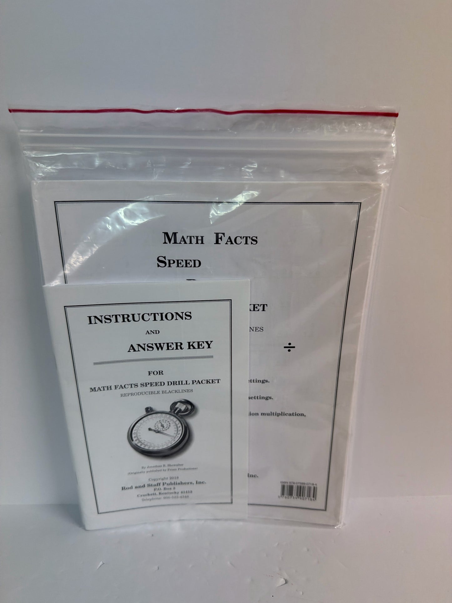 Math Facts Speed Drills Packet Rod and Staff Speed Drills  Pre-Owned Mathematics