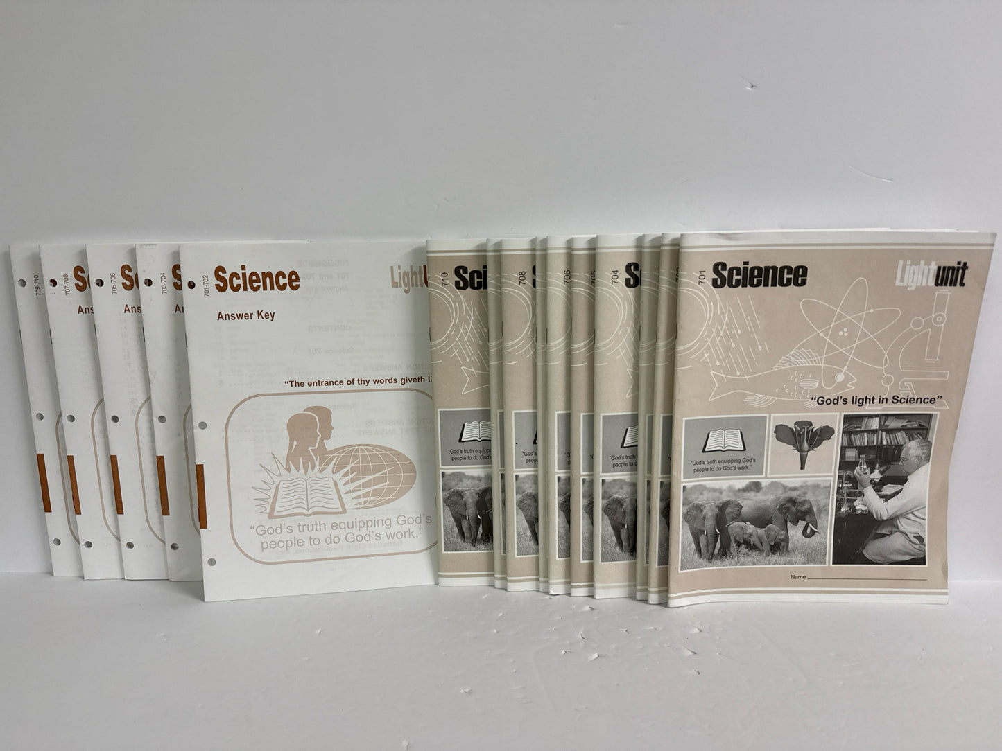 Science Christian Light Set  Pre-Owned 7th Grade Science Textbooks