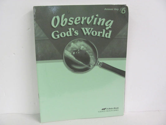 Observing God's World Abeka Answer Key  Pre-Owned 6th Grade Science Textbooks