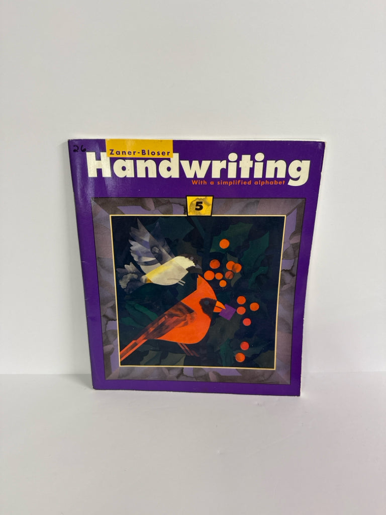 Handwriting Zaner Bloser- Workbook Pre-Owned 5th Grade Language Textbooks