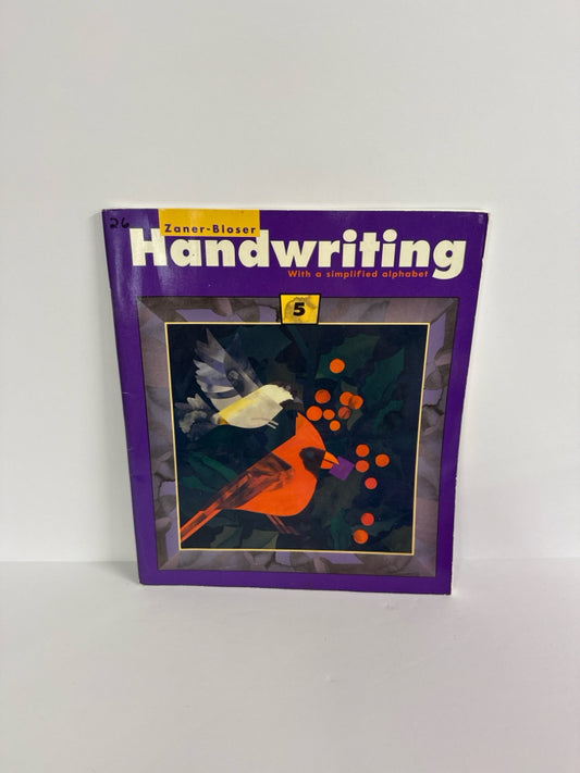 Handwriting Zaner Bloser- Workbook Pre-Owned 5th Grade Language Textbooks