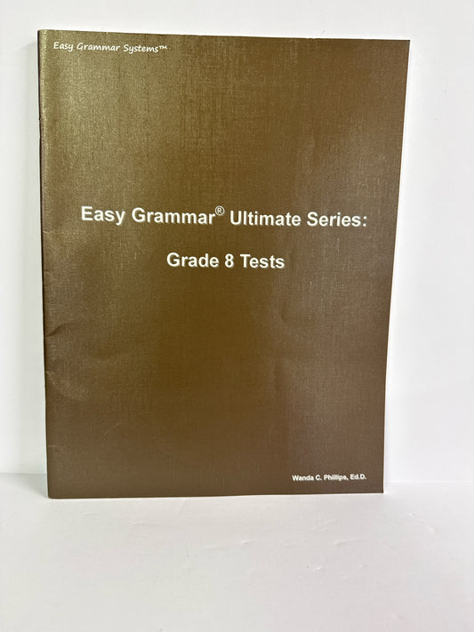 Easy Grammar Ultimate Easy Grammar Tests  Pre-Owned 8th Grade Language Textbooks