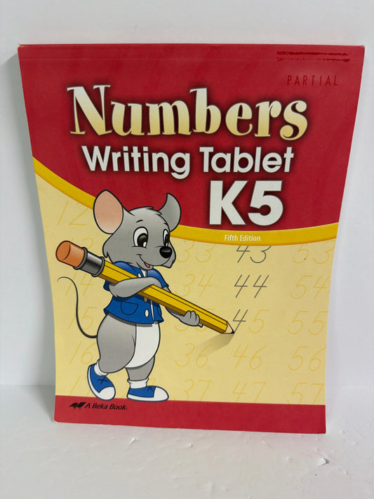 Numbers Writing Tablet Abeka Pre-Owned Kindergarten Mathematics Textbooks