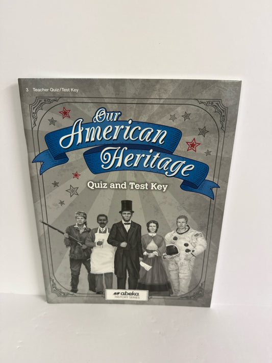 Our American Heritage Abeka Quiz/Test Key  Pre-Owned 3rd Grade History Textbooks