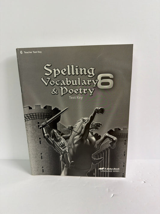 Spelling Vocabulary & Poetry 6 AB Publishing 6th Grade Spelling/Vocabulary Books