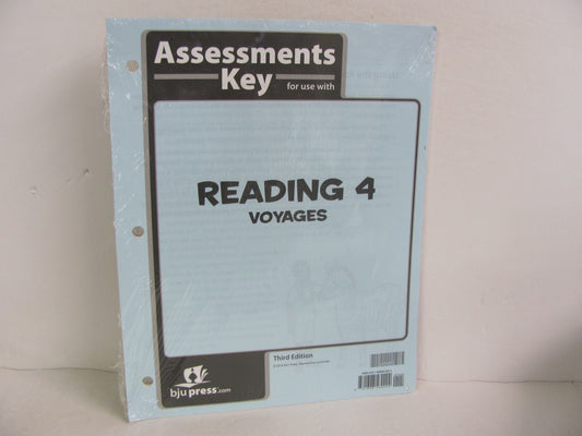 Reading 4 BJU Press Assessment Key  Pre-Owned 4th Grade Reading Textbooks