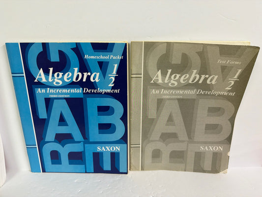 Algebra 1/2 Saxon Homeschool Packet Pre-Owned Saxon Mathematics Textbooks