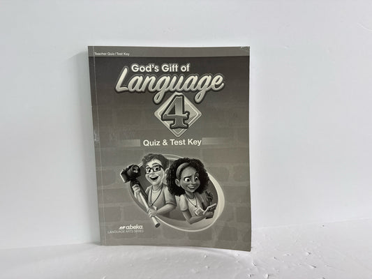 God's Gift of Language 4 Abeka Quiz/Test Key  Pre-Owned Language Textbooks