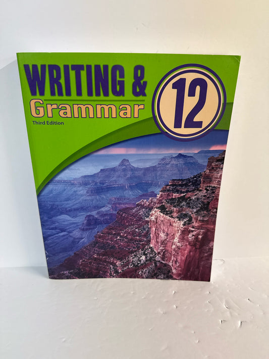 Writing & Grammar 12 BJU Press Student Workbook Pre-Owned Language Textbooks