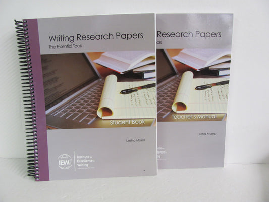Writing Research Papers IEW Set  Pre-Owned Myers Creative Writing Books