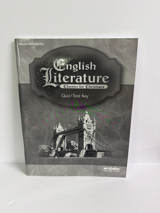 English Literature Abeka Quiz/Test Key  Pre-Owned 12th Grade Literature