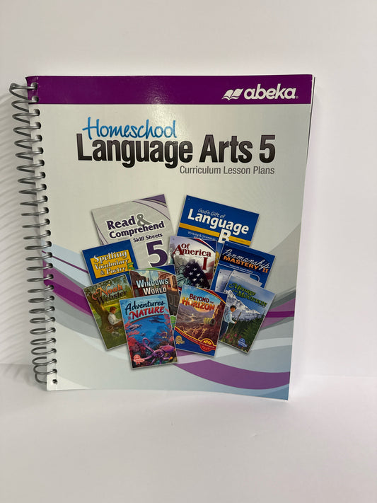 Language Arts 5 Abeka Curriculum/Lesson Plan Pre-Owned Language Textbooks