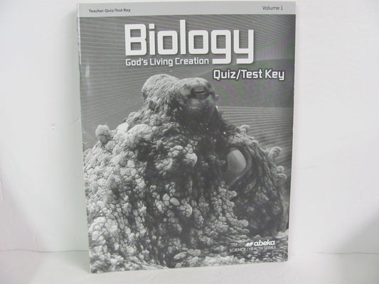 Biology Vol 1 Abeka Quiz/Test Key  Pre-Owned 10th Grade Science Textbooks
