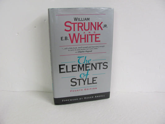 The Elements of Style Longman Pre-Owned Strunk and White Language Textbooks