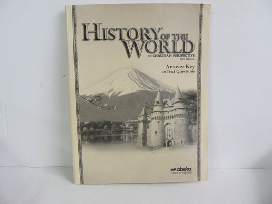 History of the World Abeka Answer Key  Pre-Owned 7th Grade History Textbooks