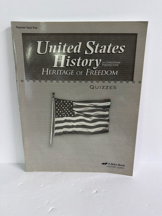 United States History Atlas Abeka Quiz Key Pre-Owned Math, History & Science