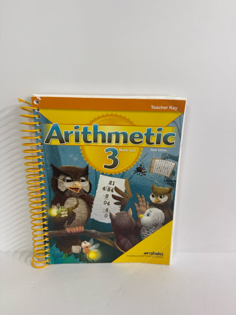 Arithmetic 3 Abeka Teacher Key  Pre-Owned 3rd Grade Mathematics Textbooks
