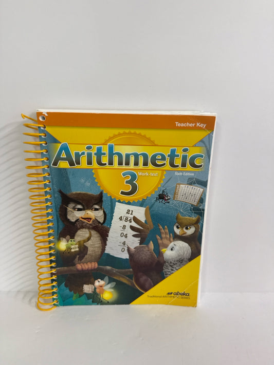Arithmetic 3 Abeka Teacher Key  Pre-Owned 3rd Grade Mathematics Textbooks