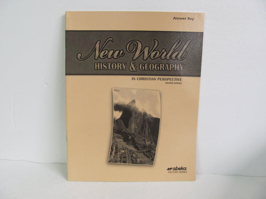 New World History Abeka Answer Key  Pre-Owned 6th Grade History Textbooks