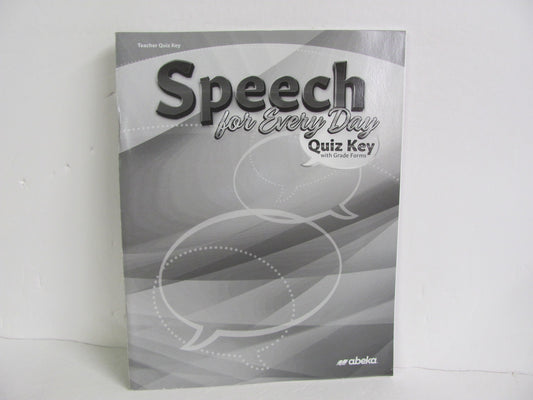 Speech for Every Day Abeka Quiz Key Pre-Owned High School Electives (Books)