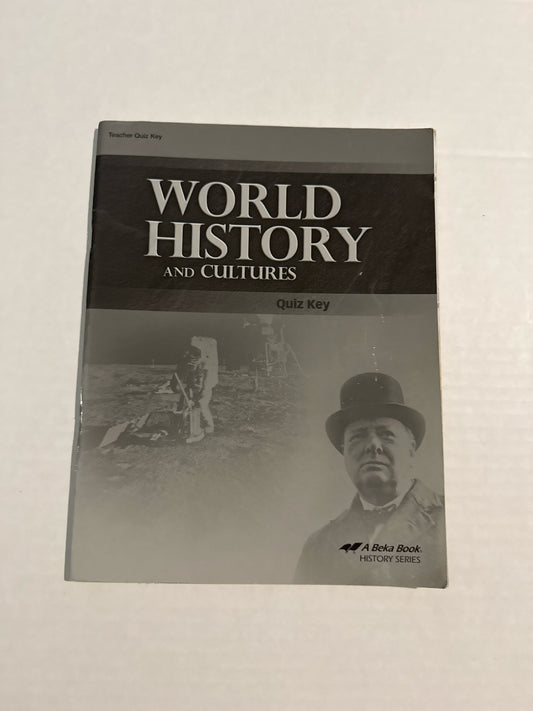 World History and Cultures Abeka Quiz Key Pre-Owned 10th Grade History Textbooks