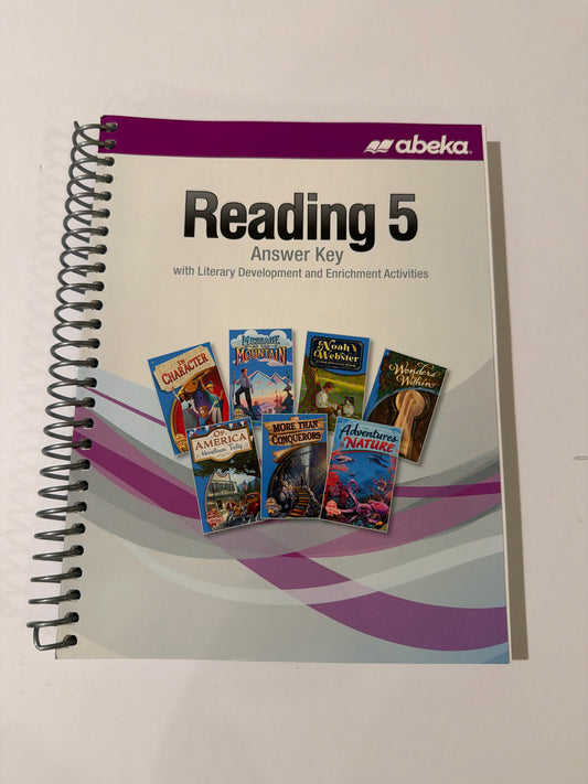 Reading 5 Ans Key Abeka Answer Key  Pre-Owned 5th Grade Reading Textbooks