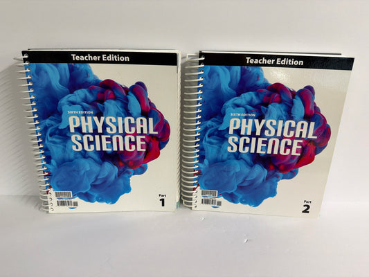Physical Science BJU Press Set  Pre-Owned 9th Grade Science Textbooks