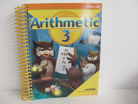 Arithmetic 3 Abeka Teacher Key  Pre-Owned 3rd Grade Mathematics Textbooks