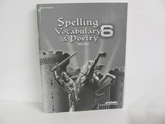 Spelling Vocabulary & Poetry Abeka Test Key Pre-Owned Spelling/Vocabulary Books