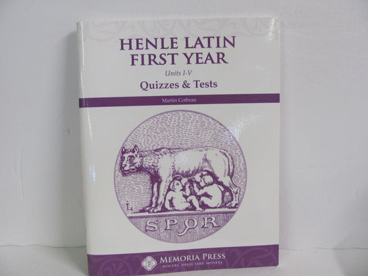 Henle Latin First Year Memoria Press Quizzes/Tests  Pre-Owned Latin Books
